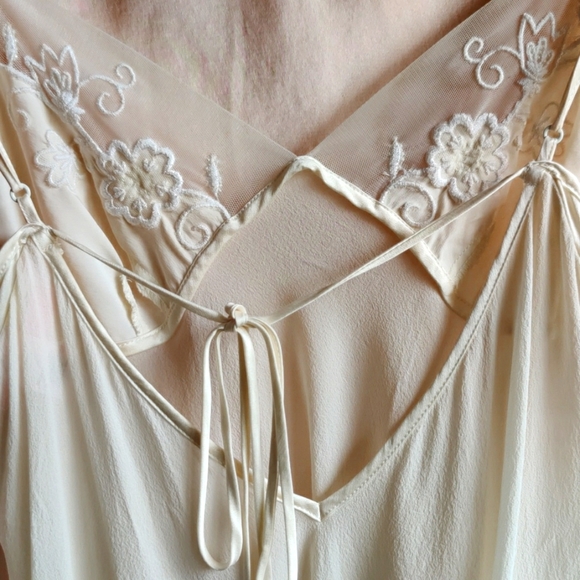 Victoria's Secret Sheer White Silk Top - Picture 8 of 9